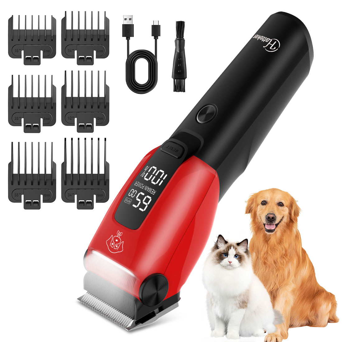 Hatteker Electric Pet Hair Cli - Grooming Kit 评论和价格