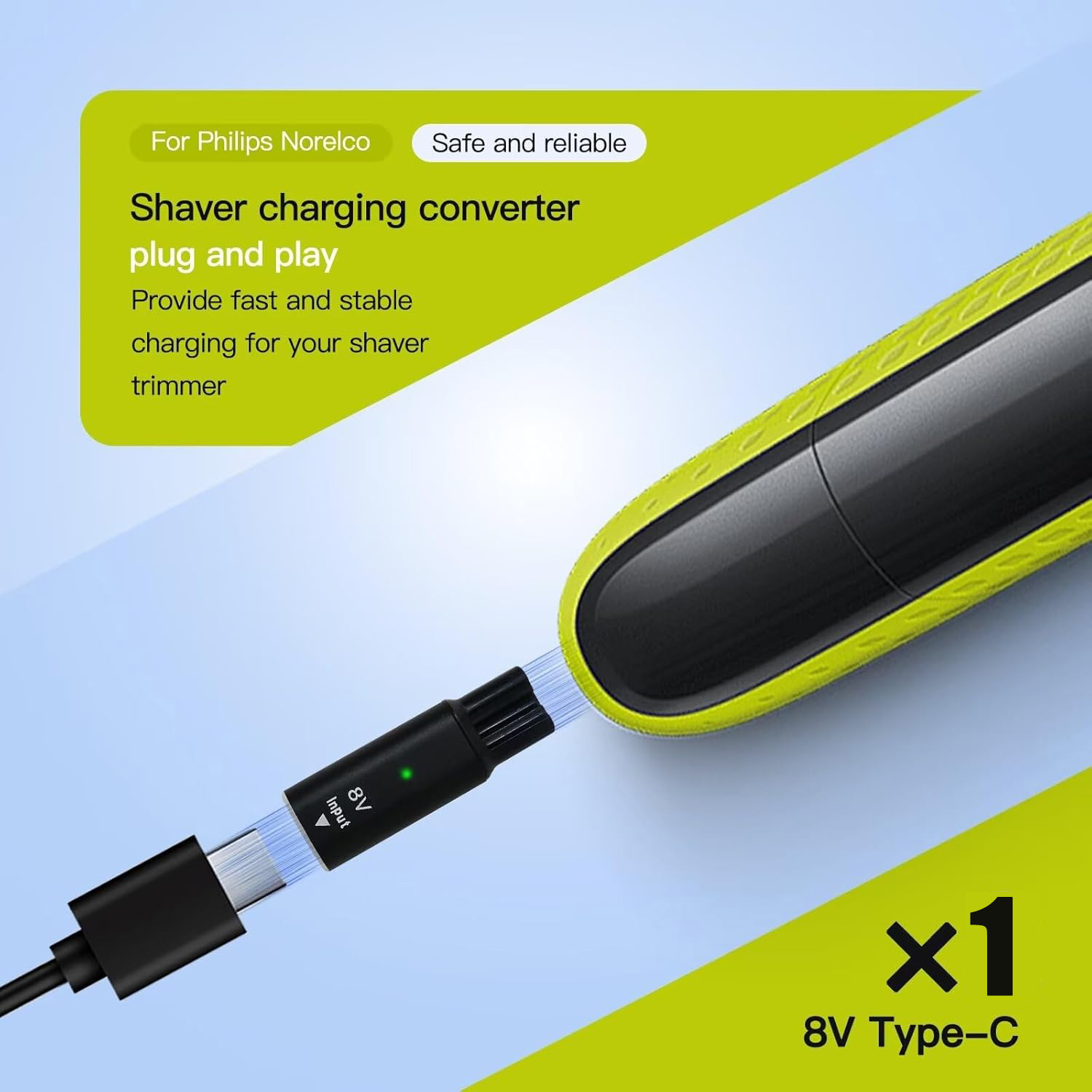 8V HQ850 Type-C Shaver Charger - Electric Razor 评论和价格