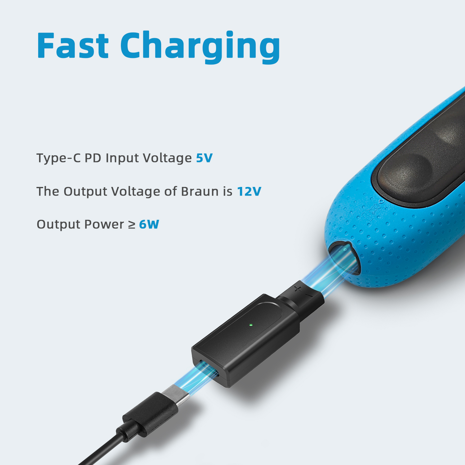 12V Type-C Shaver Adapter Char - Beard Trimmer 评论和价格